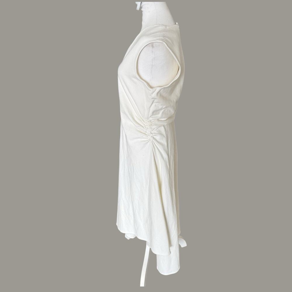 COS Gathered Asymmetric White Midi Dress M - Picture 9 of 13